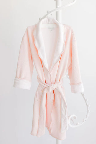 Scalloped Jacquard Bow Robe