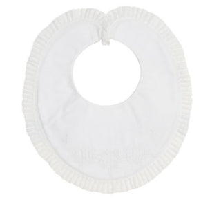 Laurel Leaf Embroidered Lace Bib