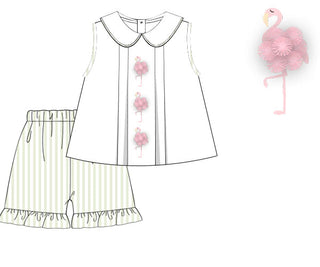 Flamingo Shorts Set