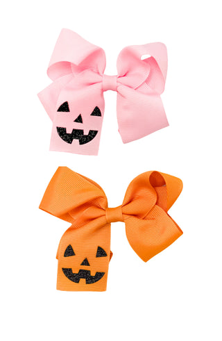 Jack-O-Lantern Hair Bow