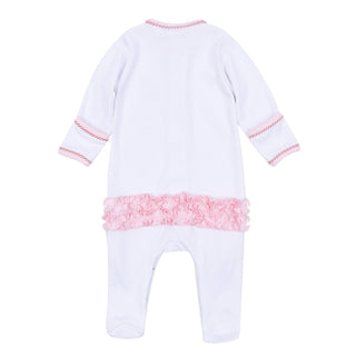 Jolly Ribbons Hand-Embroidered Ruffle Footie