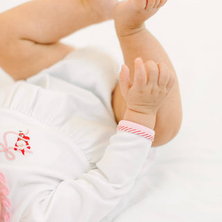 Jolly Ribbons Hand-Embroidered Long Sleeve Ruffle Bubble