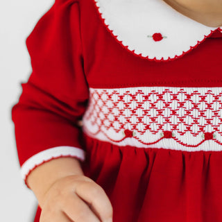 Millie Smocked Long Sleeve Bubble