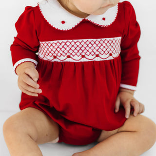 Millie Smocked Long Sleeve Bubble