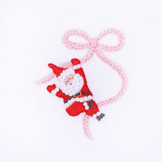 Jolly Ribbons Hand-Embroidered Ruffle Footie