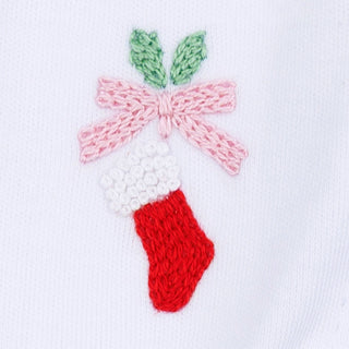 Jolly Ribbons Hand-Embroidered Ruffle Footie