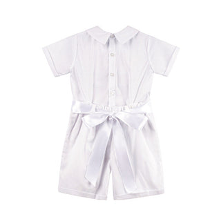 White Boys Wedding Outfit w/ Removable Sash